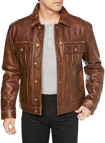 DIESEL レザージャケット　ブラウンレザー Diesel L-Eon レザージャケット | ブラウン | FARFETCH JP